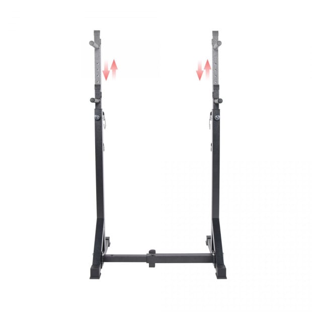 Rack Adjustable Pair Fitness Exercise Weight Lifting Gym Barbell Stand Image 5