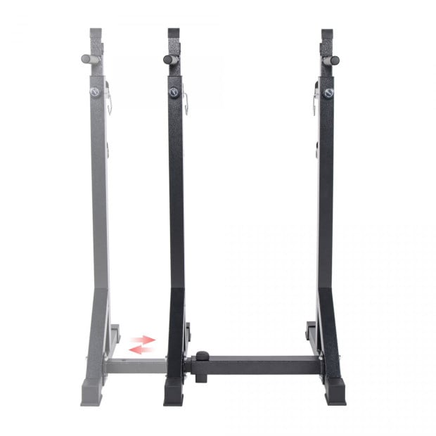 Rack Adjustable Pair Fitness Exercise Weight Lifting Gym Barbell Stand Image 6