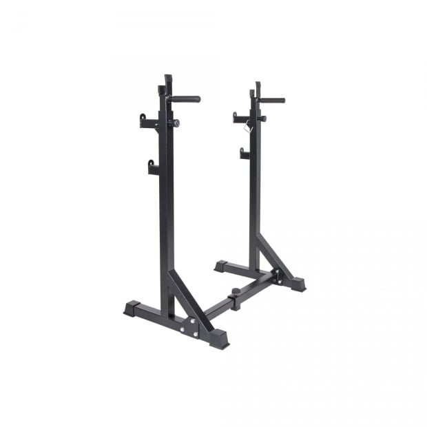 Rack Adjustable Pair Fitness Exercise Weight Lifting Gym Barbell Stand Image 9
