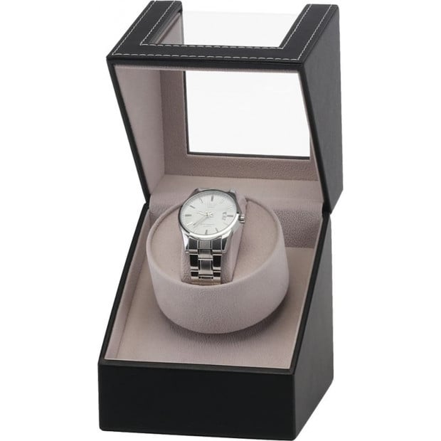 Automatic Watch Winder Display Box Case Motor Rotation Pu Leather Image 4