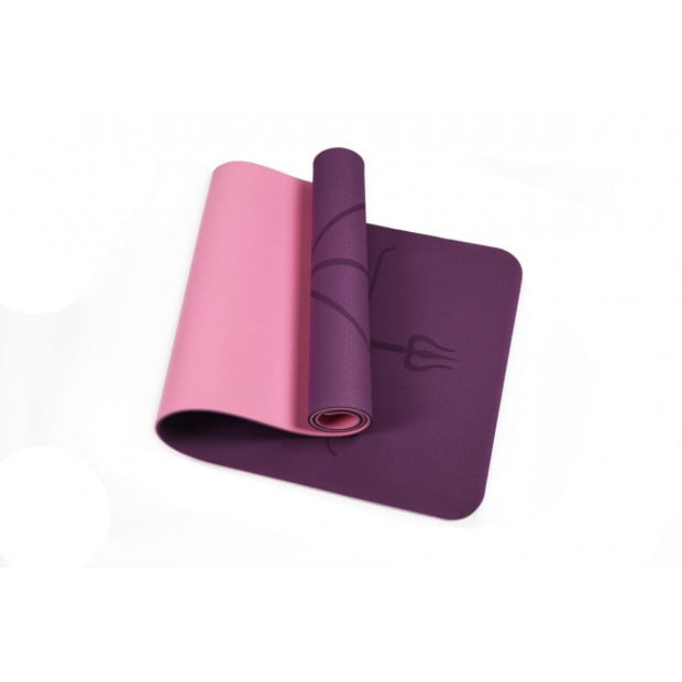 8mm Tpe Yoga Mat Exercise Fitness Gym Pilates Non Slip Dual Layer Image 2