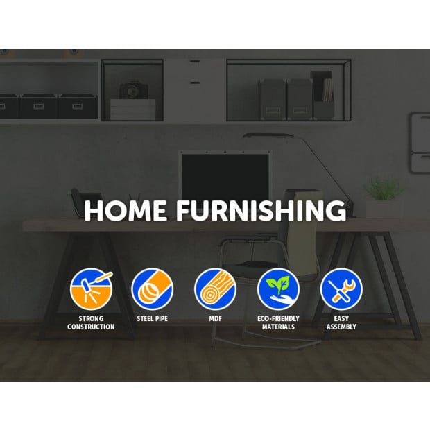 Wood Computer Desk Pc Laptop Gaming Desk Home Office Study Furniture Image 2