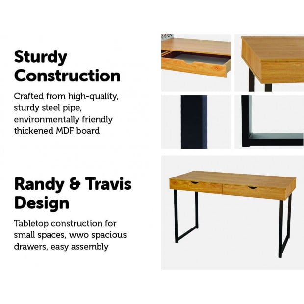 Wood Computer Desk Pc Laptop Gaming Desk Home Office Study Furniture Image 3