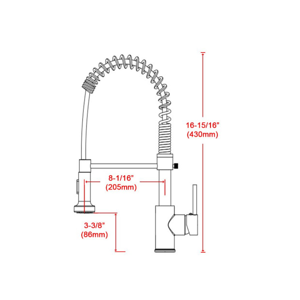 Basin Mixer Tap Faucet W/extend -kitchen Laundry Sink 82H07S-CHR Image 7