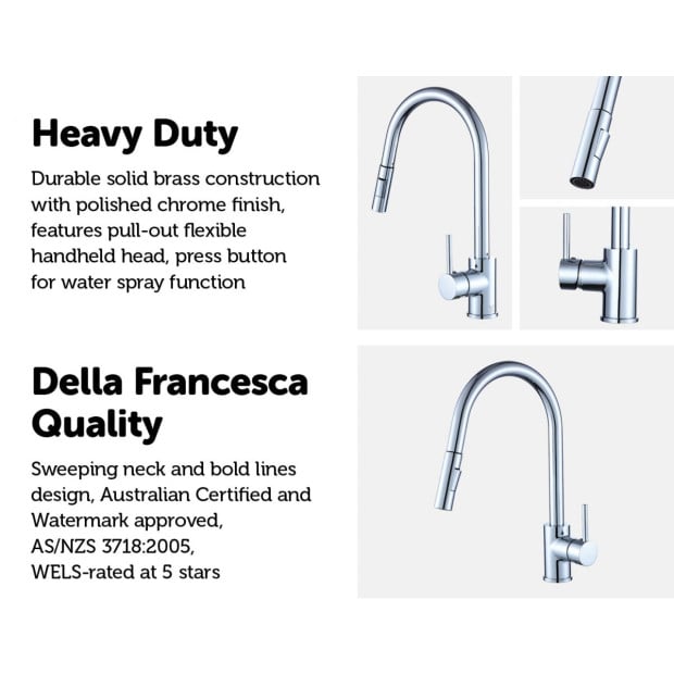 Basin Mixer Tap Faucet -kitchen Laundry Bathroom Sink 82H09G-CHR Image 3