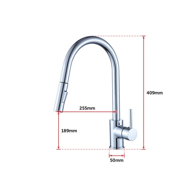 Basin Mixer Tap Faucet -kitchen Laundry Bathroom Sink 82H09G-CHR Image 8