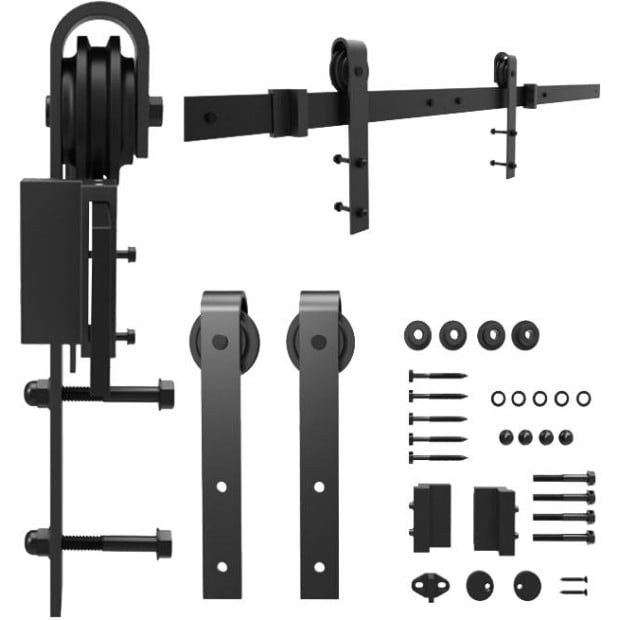 1.8m Sliding Barn Door Hardware Heavy Duty Sturdy Kit Image 8