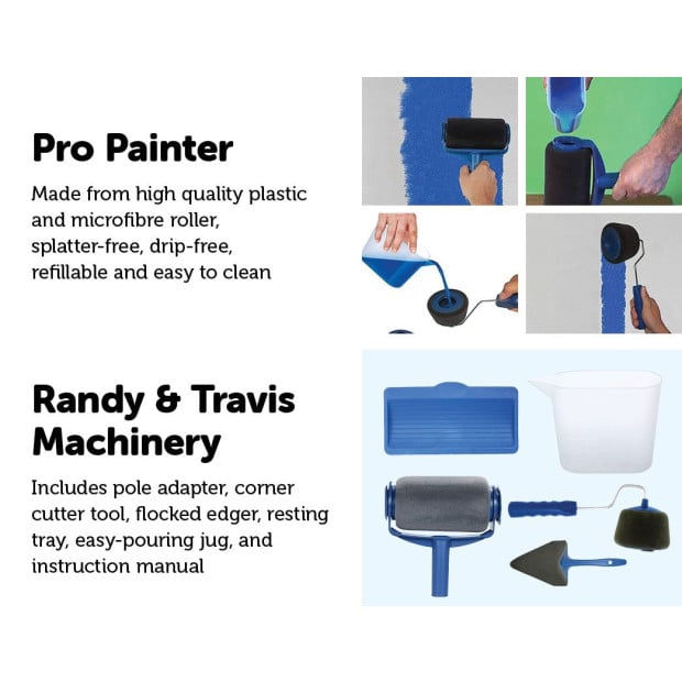 Paint Runner Pro Self-contained Drip Splatter Roller Image 3