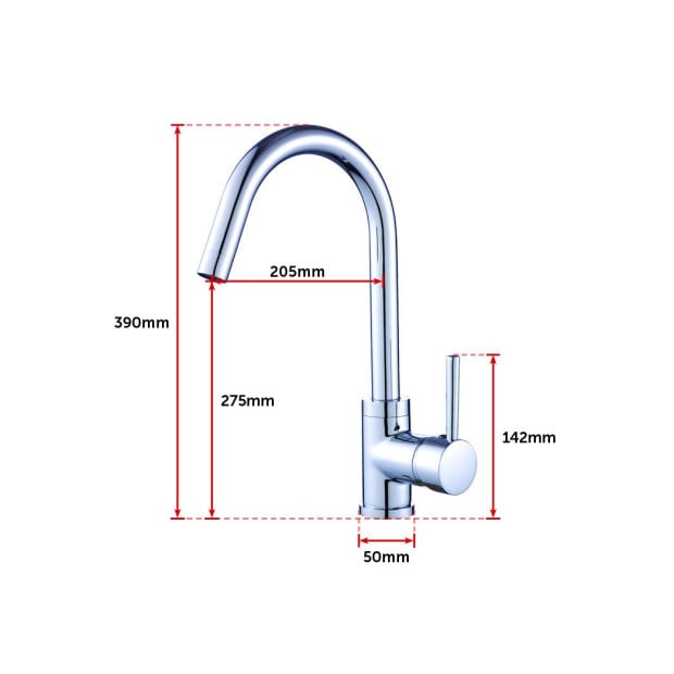 Kitchen Mixer Tap Faucet Basin Laundry Sink Image 9