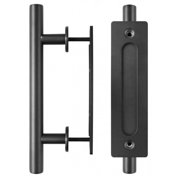 Carbon Steel Door Handle & Flush Pull Wood Door Gate Hardware 12 Inch Image 5