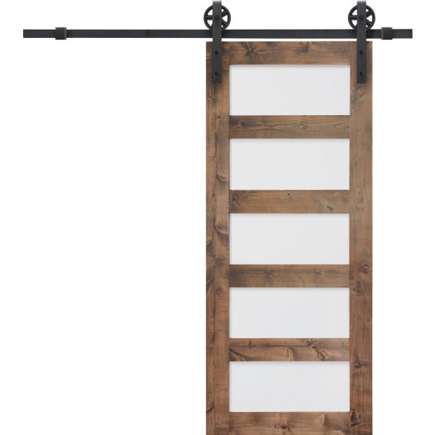 2m Big Spoke Wheel Sliding Barn Door Hardware Image 7