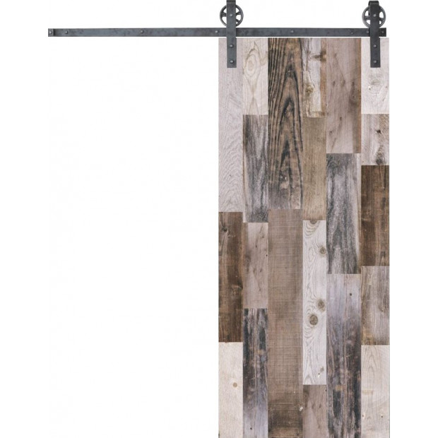 2m Big Spoke Wheel Sliding Barn Door Hardware Image 8