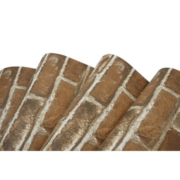 Wallpaper Faux Brick Wall Paper Roll Image 3
