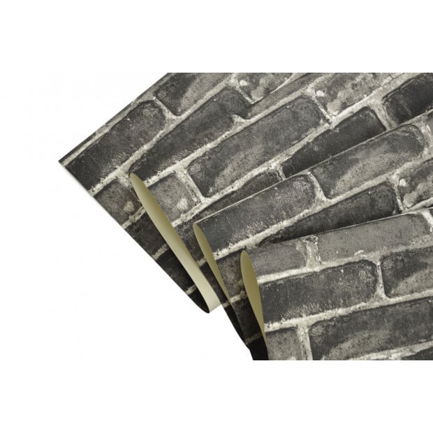 Wallpaper Faux Vintage Brick Pattern Wall Paper Roll Image 3