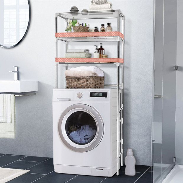 Storage Shelves Shelf 3 Tier Rack Portable Laundry Stand Unit