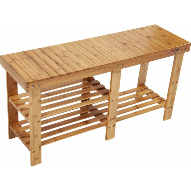 Bamboo Shoe Rack Wooden Bench Storage Organiser Cabinet Holder Stool Image 5