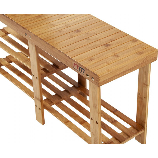 Bamboo Shoe Rack Wooden Bench Storage Organiser Cabinet Holder Stool Image 7