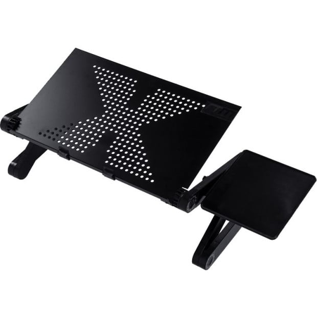 Aluminium Alloy Folding Laptop Computer Stand Tray On Bed Mouse Image 5