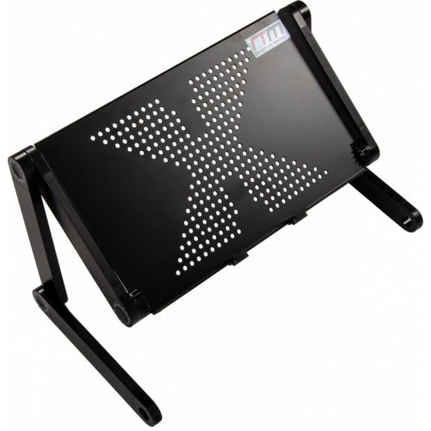 Aluminium Alloy Folding Laptop Computer Stand Tray On Bed Mouse Image 6