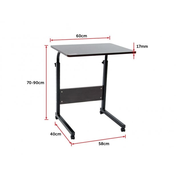 Mobile Laptop Desk Bed Stand Computer Table Adjustable Bedside Table Image 9