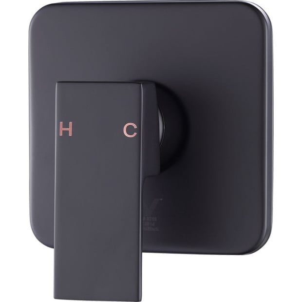 Shower Bath Mixer Tap Watermark Approved - Electroplated Matte Black Image 4