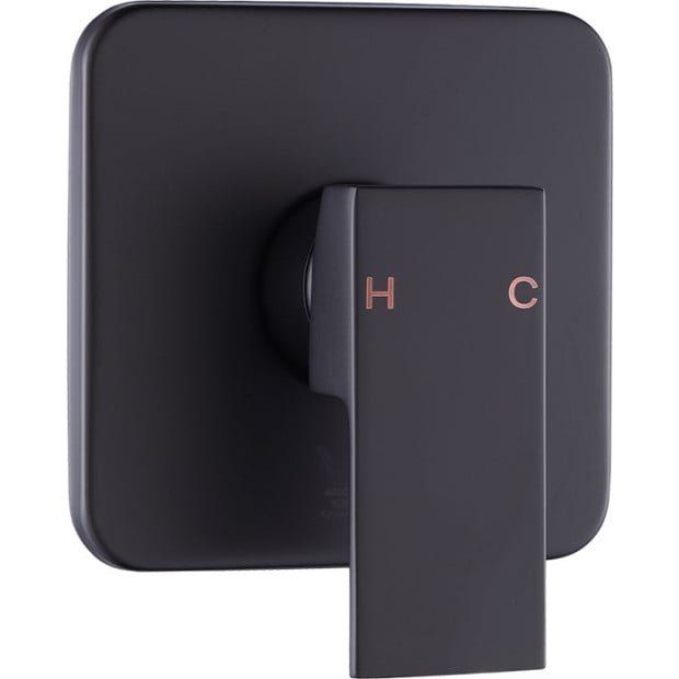Shower Bath Mixer Tap Watermark Approved - Electroplated Matte Black Image 5