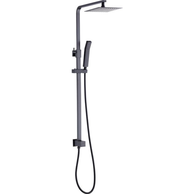 8 Rain Shower Head Square Dual Heads Faucet High Pressure Hand Held Image 5