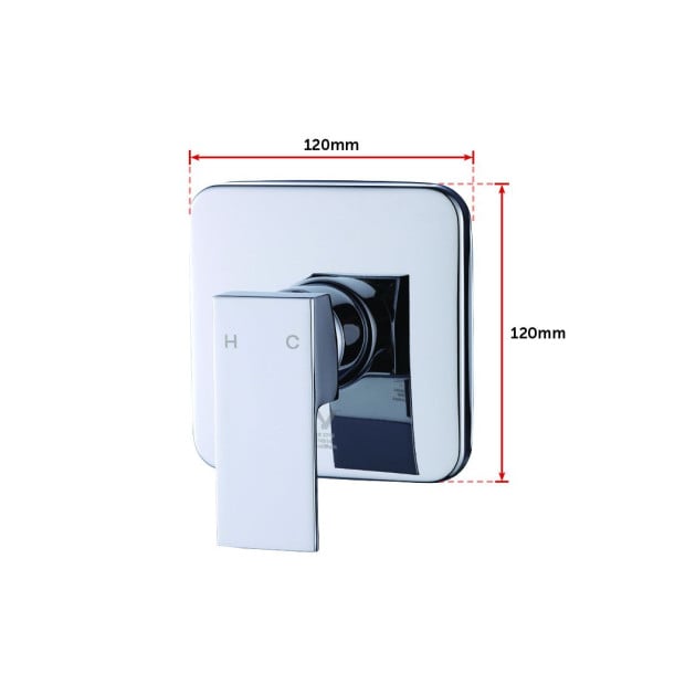 8 Rain Shower Head Set Square Dual Heads Faucet High Pressure Chrome Image 11