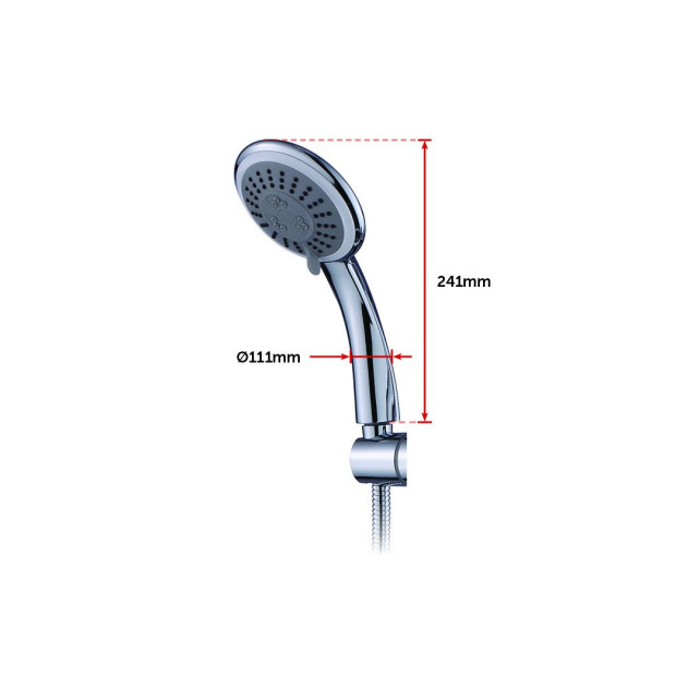 8 Rain Shower Head Set Rounded Dual Heads High Pressure Hand Held Image 10