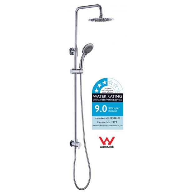 8 Rain Shower Head Set Rounded Dual Heads High Pressure Hand Held Image 4