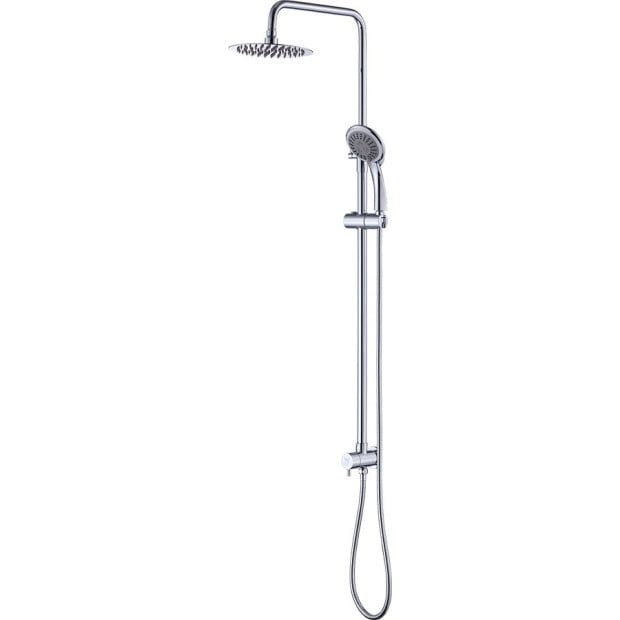 8 Rain Shower Head Set Rounded Dual Heads High Pressure Hand Held Image 6
