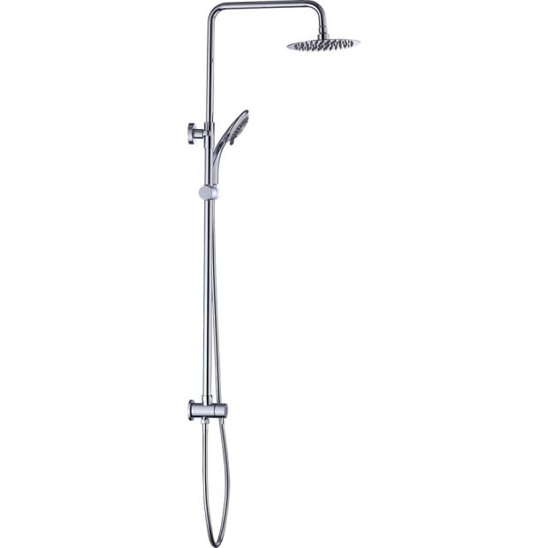 8 Rain Shower Head Set Rounded Dual Heads High Pressure Hand Held Image 7