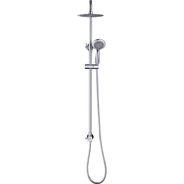 8 Rain Shower Head Set Rounded Dual Heads High Pressure Hand Held Image 8