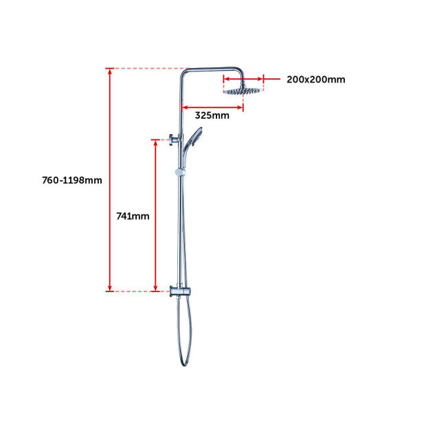 8 Rain Shower Head Set Rounded Dual Heads High Pressure Hand Held Image 9