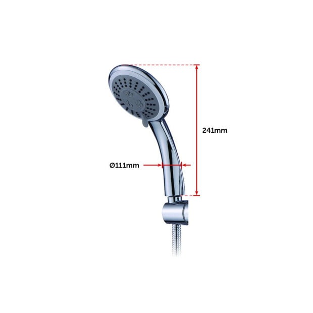 Wels 8 Rain Shower Head Set Rounded Dual Heads Faucet High Pressure With Mixer Image 9