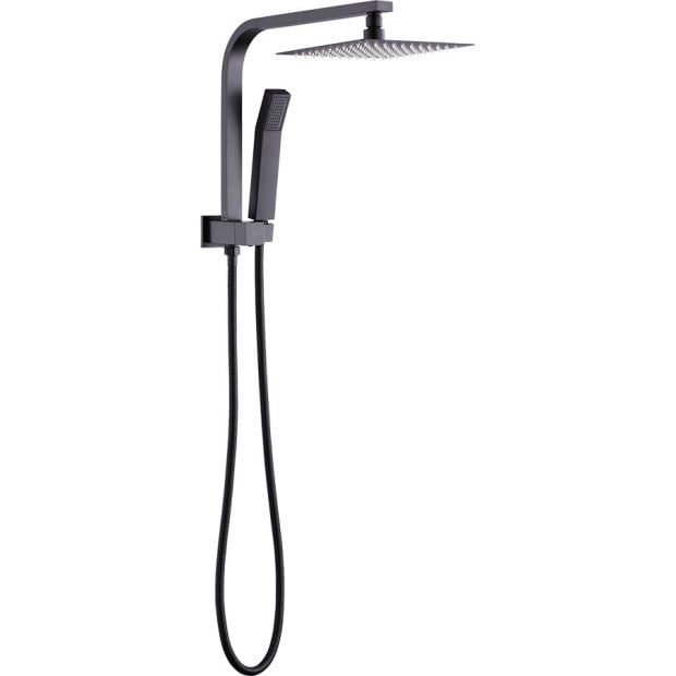 Wels 8 Rain Shower Head Set Square Dual Heads Faucet Hand Held Image 5