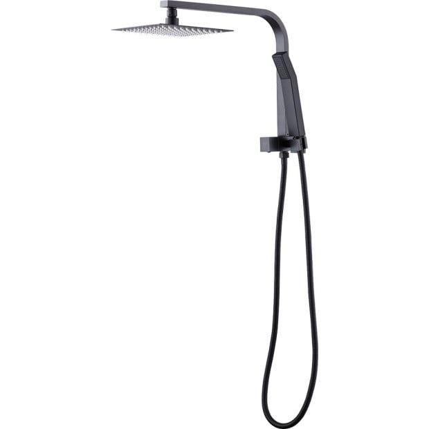 Wels 8 Rain Shower Head Set Square Dual Heads Faucet Hand Held Image 6