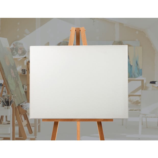 5 Pack Of 50x60cm Artist Blank Stretched Canvas White Acrylic Wood