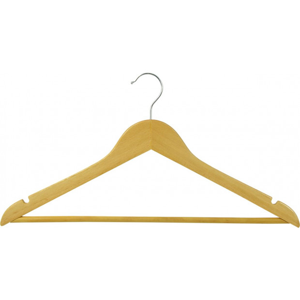 120pc Wooden Clothes Hangers Coat Pant Suit Coathangers Rack Image 5