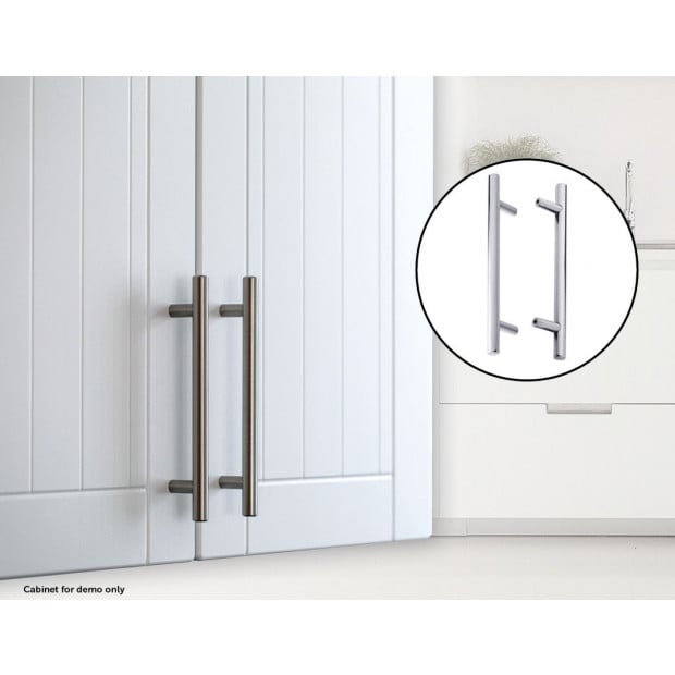 Solid Stainless Steel Polished Chrome Pull Door Handles 10-pack