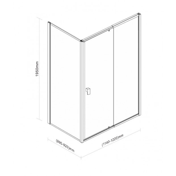 Semi Frameless Shower Screen (114~122)x 195cm & (89~92)x 195cm Side Image 7
