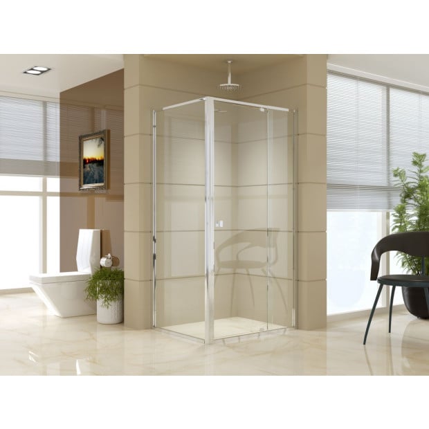 Semi Frameless Shower Screen (98~106)x 195cm & (77~80)x 195cm Side