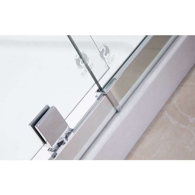 Semi Frameless Shower Screen (98~106)x 195cm & (77~80)x 195cm Side Image 3