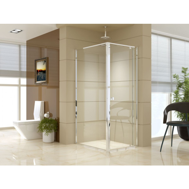 Semi Frameless Shower Screen (74~82)x 195cm & (98~101)x 195cm Side