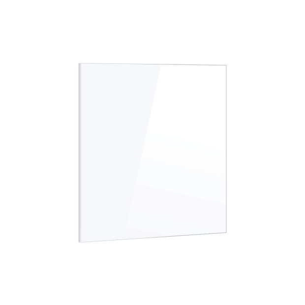 Toughened 90cm X 70cm White Glass Kitchen Splashback Image 2