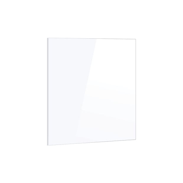 Toughened 60cm X 75cm White Glass Kitchen Splashback Image 2