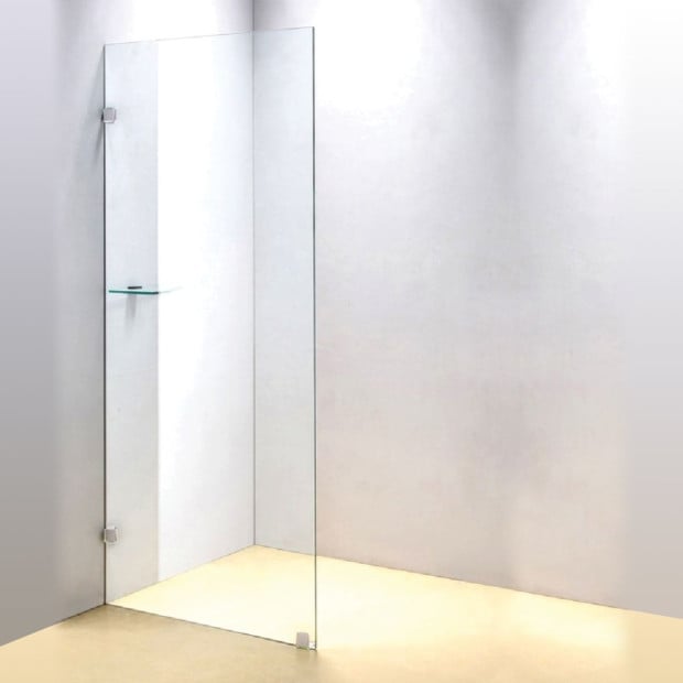 800 X 2000mm Frameless 10mm Safety Glass Shower Screen Image 2