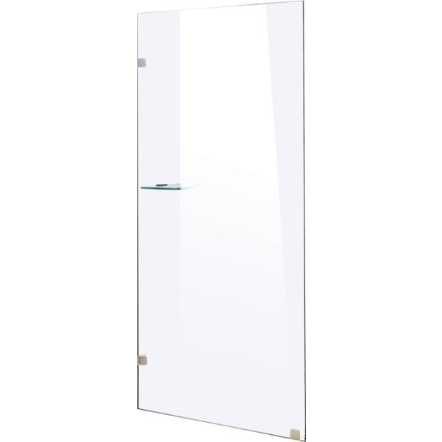 800 X 2100mm Frameless 10mm Glass Shower Screen Chrome Image 4
