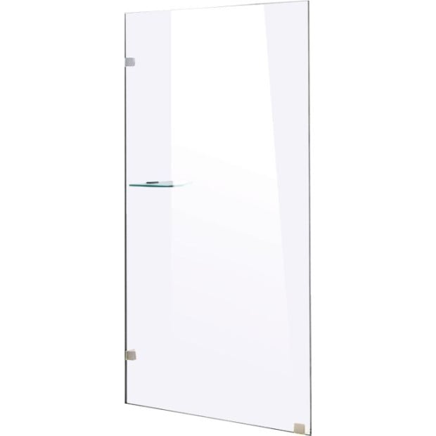 900 X 2100mm Frameless 10mm Glass Shower Screen Chrome Image 4