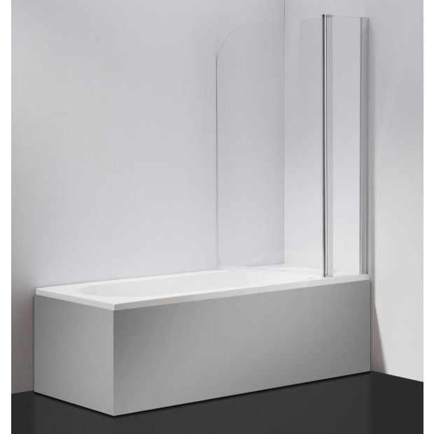 180deg Pivot Door 6mm Glass Bath Shower Screen 1000x1400mm Image 4